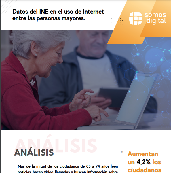 Datos del INE en el uso de Internet entre las personas mayores.